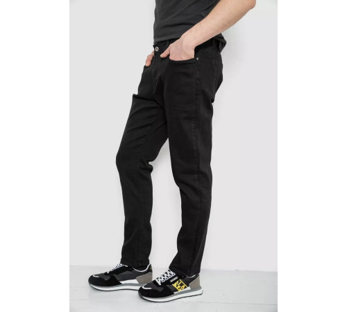 Джинси чоловічі середньої посадки, колір чорний, 244R8349