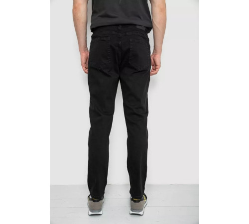 Джинси чоловічі середньої посадки, колір чорний, 244R8349
