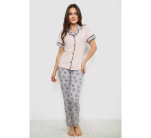 Женская пижама с принтом, цвет розовый, 243R7130.