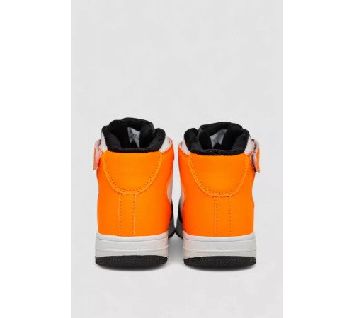 Кросівки жіночі зимові на хутрі, колір біло-помаранчевий, 248RH1040