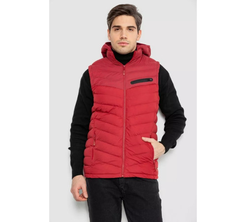 Жилетка чоловіча демісезонна, колір бордовий, 244R777