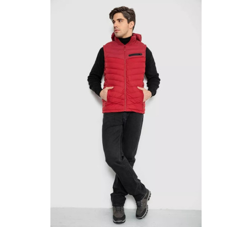Жилетка чоловіча демісезонна, колір бордовий, 244R777