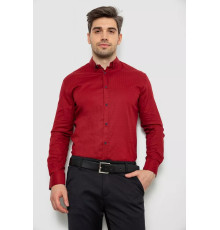 Сорочка чоловіча однотонна, колір бордовий, 214R7076