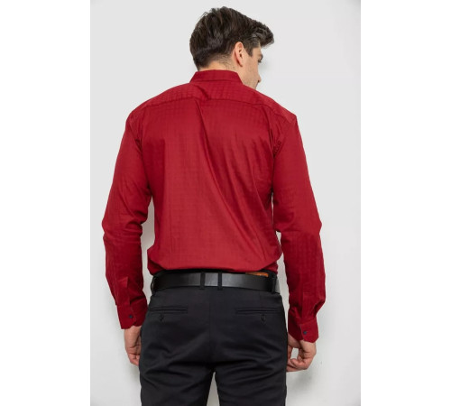 Сорочка чоловіча однотонна, колір бордовий, 214R7076