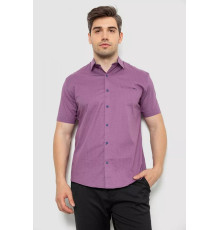 Рубашка мужская с принтом, цвет сиреневый, 214R7329.