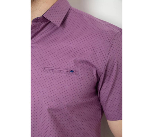 Сорочка чоловіча з принтом, колір бузковий, 214R7329
