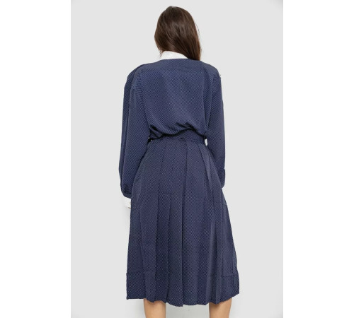 Костюм женский классический в горох, цвет синий, 167R3002