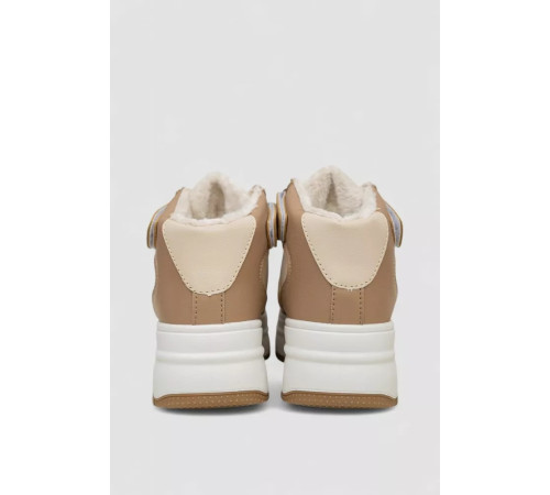 Кросівки жіночі зимові на хутрі, колір бежево-коричневий, 248RAM02-93