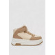 Кросівки жіночі зимові на хутрі, колір бежево-коричневий, 248RAM02-93