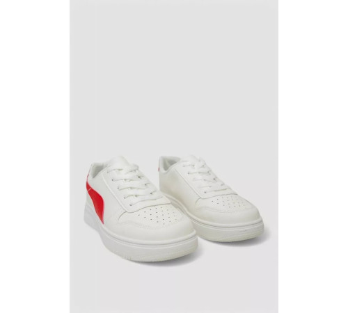 Кеды женские, цвет бело-красный, 248RR151