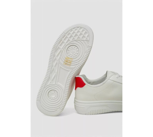 Кеды женские, цвет бело-красный, 248RR151