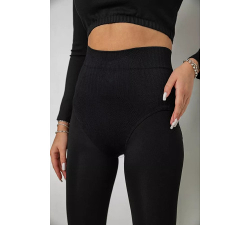 Лосіни на хутрі, колір чорний, 139RA970