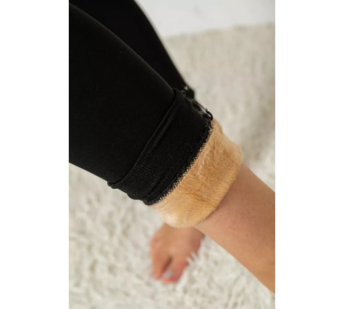 Лосіни на хутрі, колір чорний, 139RA970