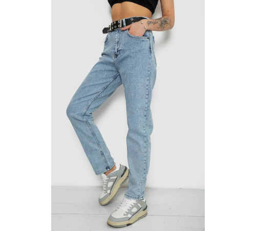 Джинси жіночі MOM стрейч, колір блакитний, 244R00653