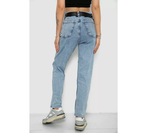 Джинси жіночі MOM стрейч, колір блакитний, 244R00653