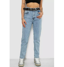Джинси жіночі MOM стрейч, колір блакитний, 244R00653