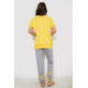 Піжама жіноча з принтом, колір жовтий, 243R1600-032