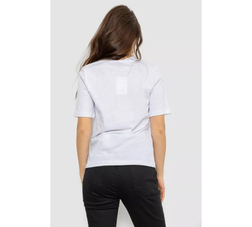 Футболка жіноча з принтом, колір білий, 241R1836