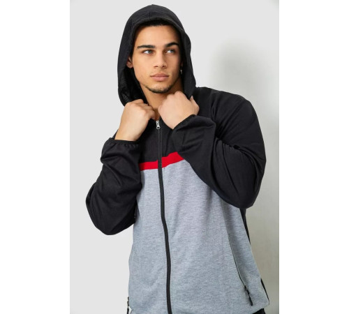 Спорт костюм чоловічий, колір чорно-сірий, 244R9133