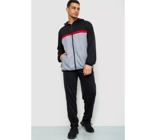Спорт костюм чоловічий, колір чорно-сірий, 244R9133