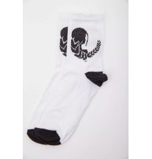 Білі жіночі шкарпетки, з малюнком, 167R520