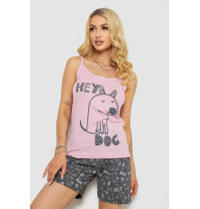 Женская пижама с принтом, цвет розовый, 243R9637