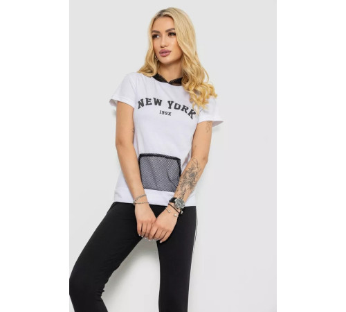 Костюм женский домашний, цвет белый, 243R1488-001.