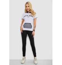 Костюм женский домашний, цвет белый, 243R1488-001.