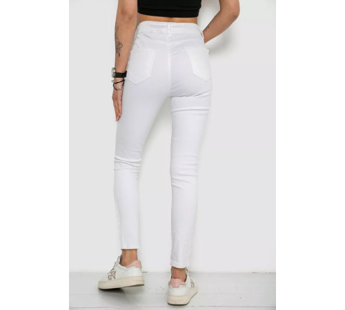 Джинсы женские, цвет белый, 182R539.