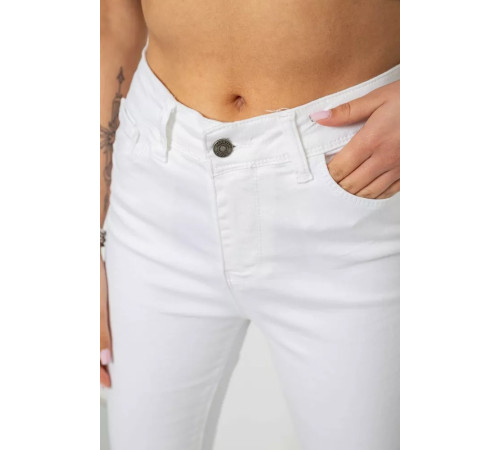 Джинсы женские, цвет белый, 182R539.