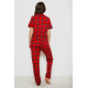 Жіноча піжама в клітину, колір червоний, 219RP-320