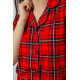 Жіноча піжама в клітину, колір червоний, 219RP-320