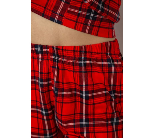 Жіноча піжама в клітину, колір червоний, 219RP-320