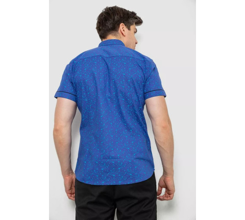 Рубашка мужская с принтом, цвет синий, 214R3050
