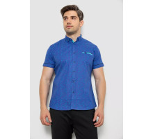 Сорочка чоловіча з принтом, колір синій, 214R3050