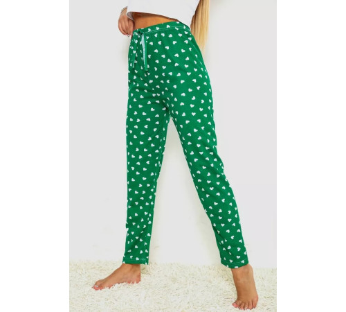 Брюки женские домашние, цвет зеленый, 238R57854-1