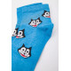 Женские носки, голубого цвета с принтом, средней длины, 167R346