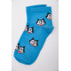 Женские носки, голубого цвета с принтом, средней длины, 167R346