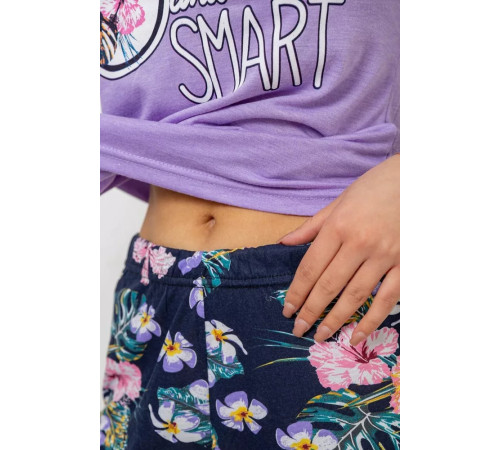 Пижама женская с принтом, цвет сиреневый, 243R2038-D