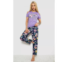 Пижама женская с принтом, цвет сиреневый, 243R2038-D