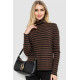 Гольф женский в полоску, цвет коричнево-черный, 244R2305