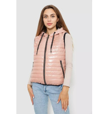 Жилетка женская дутая, цвет пудровый, 102R380-1.