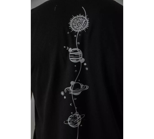 Футболка чоловіча з принтом, колір чорний, 241R1907