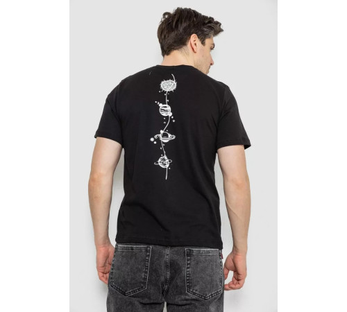 Футболка чоловіча з принтом, колір чорний, 241R1907