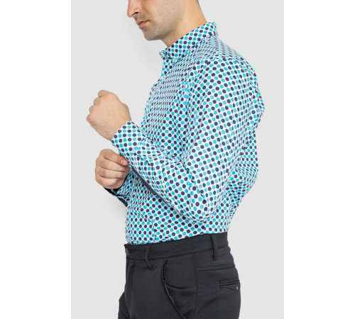 Рубашка мужская повседневная, цвет бело-голубой, 247R401