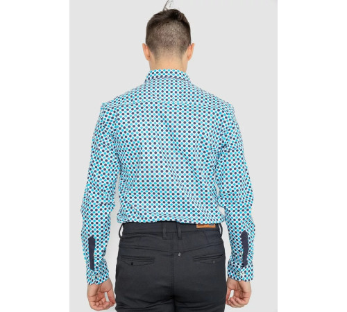 Рубашка мужская повседневная, цвет бело-голубой, 247R401
