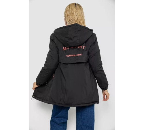 Куртка жіноча демісезонна, колір чорний, 243R19050