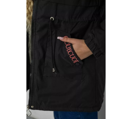 Куртка жіноча демісезонна, колір чорний, 243R19050