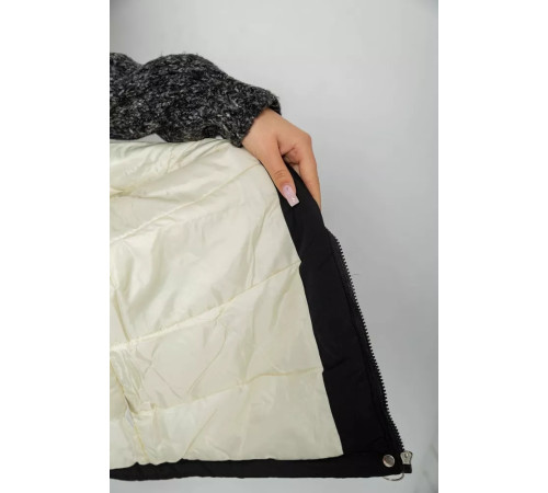 Куртка жіноча демісезонна, колір чорний, 243R19050