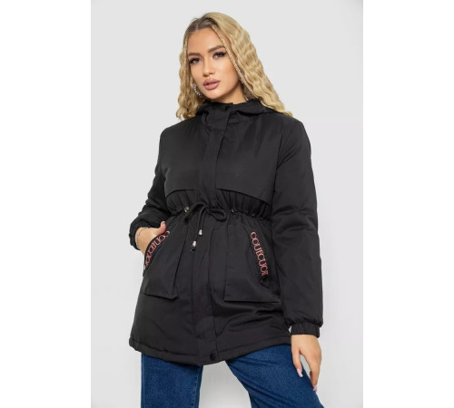 Куртка жіноча демісезонна, колір чорний, 243R19050